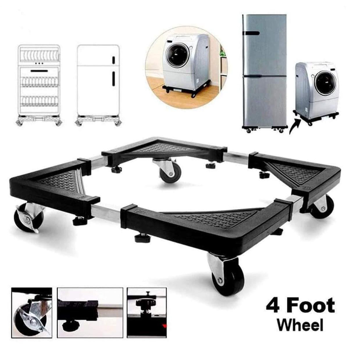 Multifunction Movable Washing Machine Base Fridge Stand - Reinforced Retractable Movable Wheel Rack Base Bracket for Refrigerator / Washing Machine