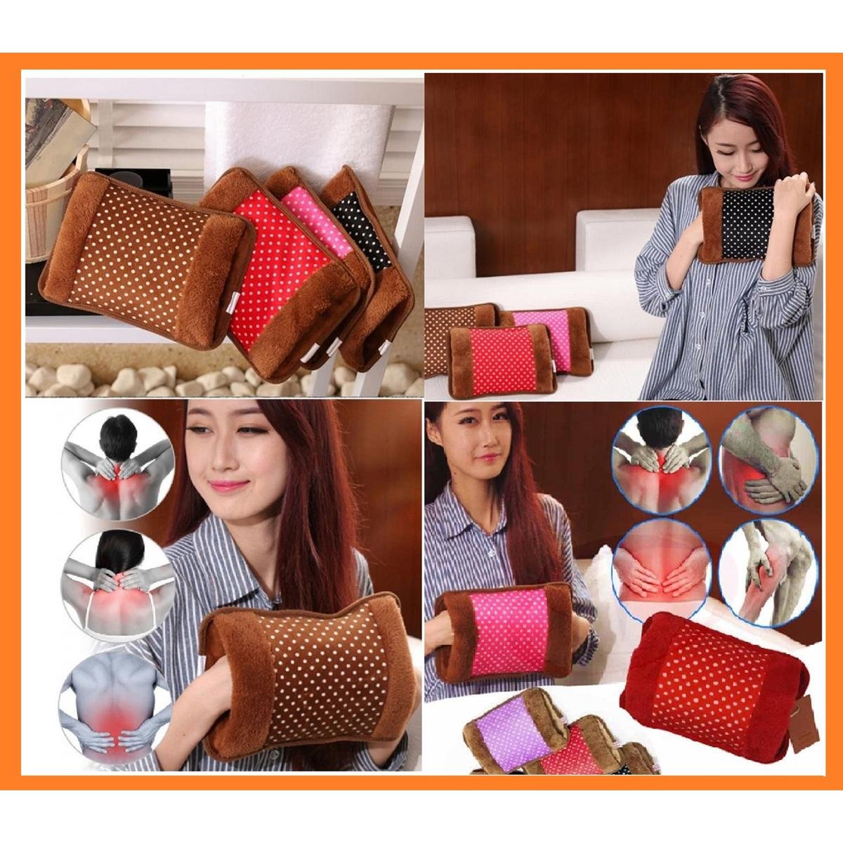 Electric Hot Water Bag Pain Remover Portable Heat Pillow - Multicolor - Hot Water Bag - Hot Water Bag