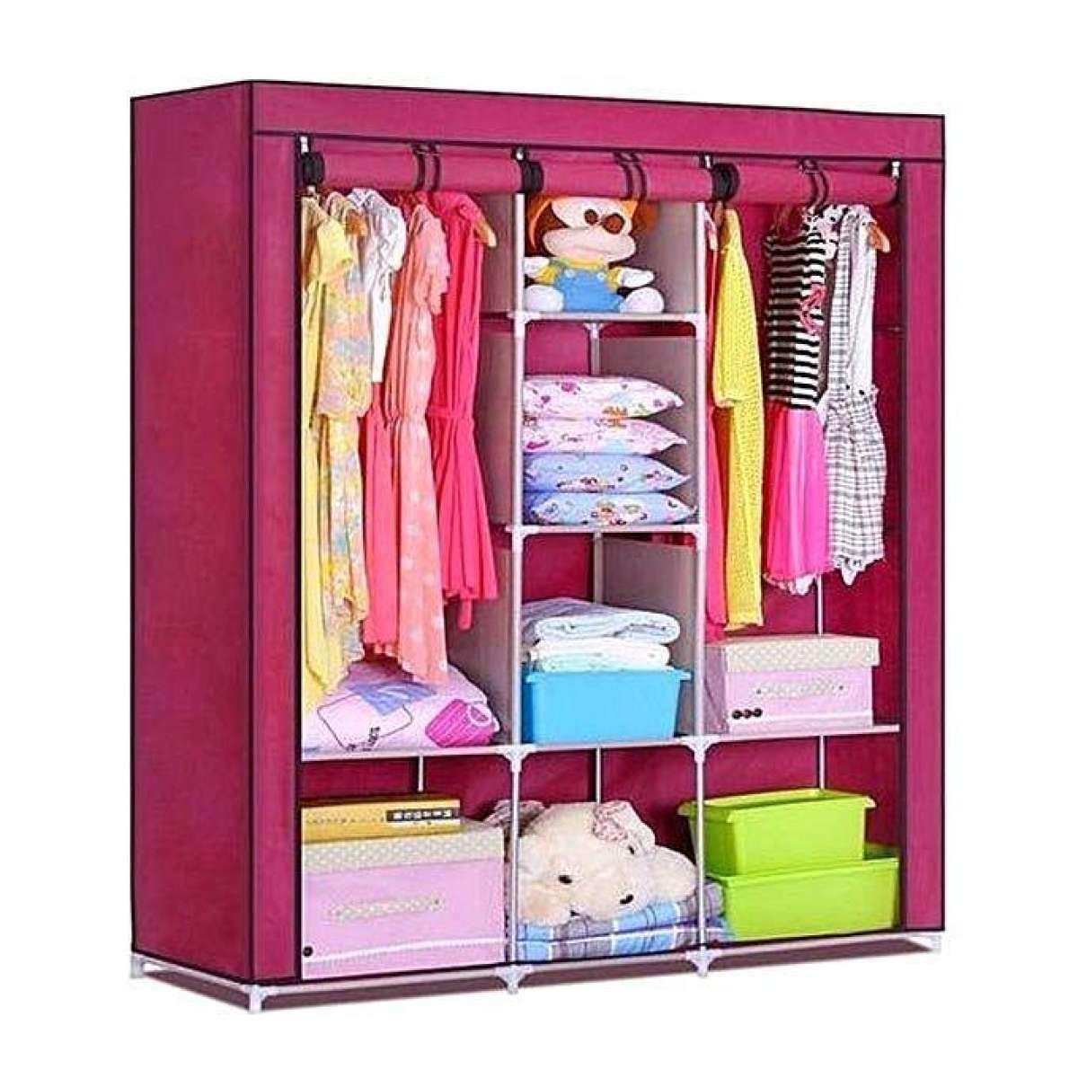 HCX Wardrobe Storage Organizer for Clothes - Big Size - Magenta