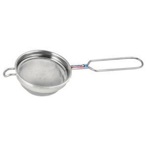 Stainless Steel Tea Strainer/Chakni Tea Filter Net Double Mesh Last Strainer, Silver Crystal-স্টেইনলেস স্টিলের চা ছাকনি