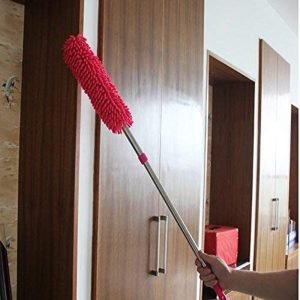 Multipurpose Microfiber Cleaning Duster with Extendable Telescopic Wall Hanging Handle, Standard, Multicolour