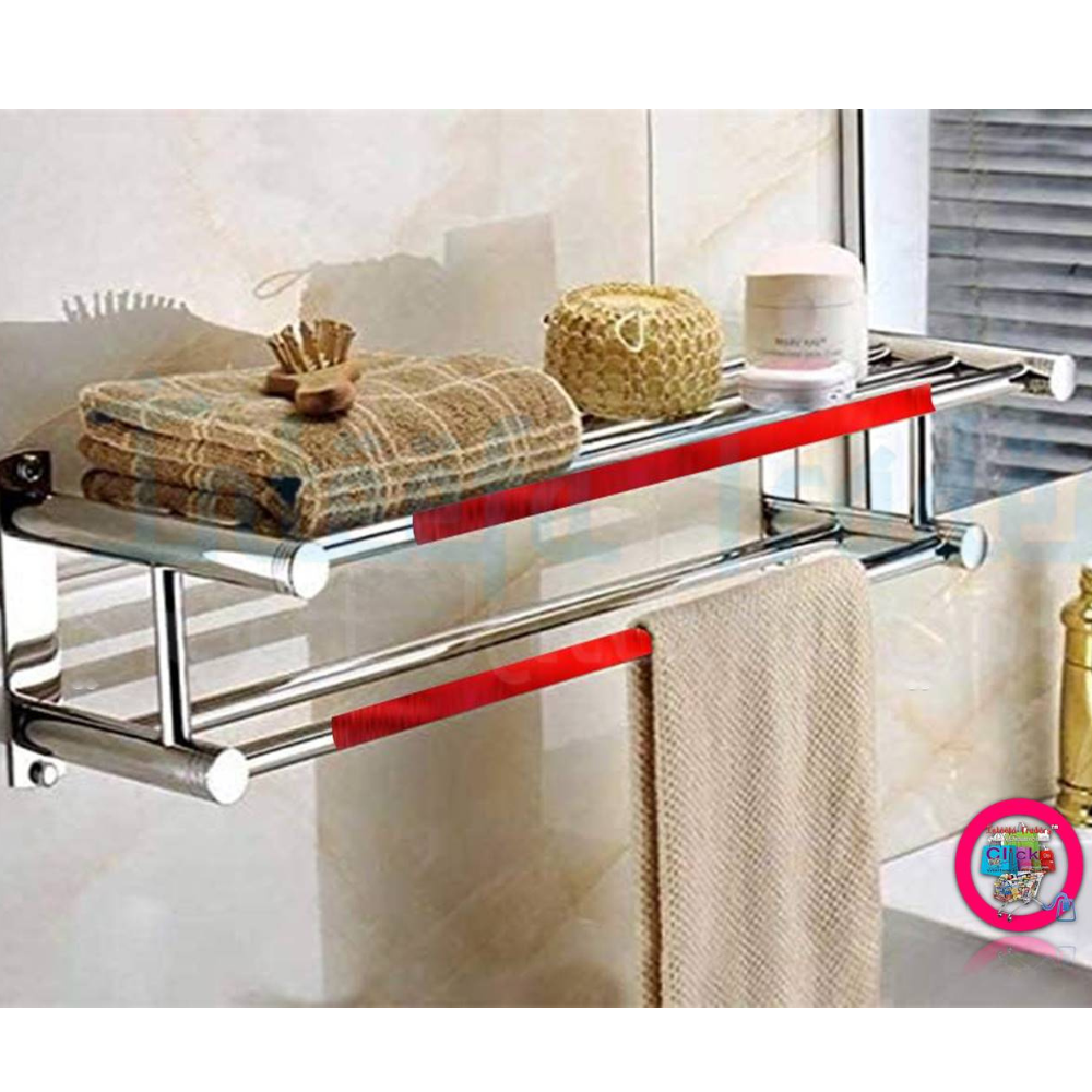 Wall Mounted Towel Racks Ra Wall Mounted Towel Rack Bathroom Hotel Rail Holder Storage Shelf Stainless Steel, Silver,towel holders bath,towel rack,bathroom shelves