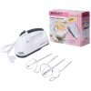 ABS Plastic Scarlett 7-Speed Lightweight Hand Mixer with Chrome Beater and Dough Hook (White)