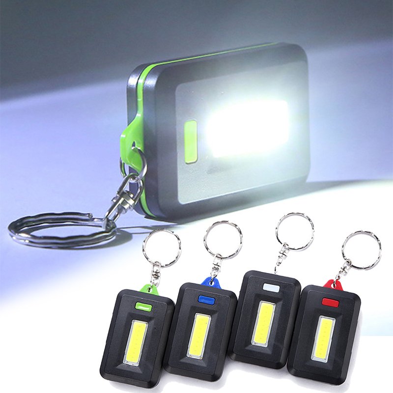 Hojo Mini LED Flashlight Keychain 3 Modes Emergency Portable Pocket COB Torch Lamp for Outdoor Camping Hiking Backpack Light Emergency Light Sticks Multicolor