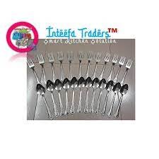 Light Weight Set of 24 Pcs Sugar Spoons & Fork Spoon Set Coffee Tea Spoon Stainless Steel Tiny Small 4 inch long - Chopsticks