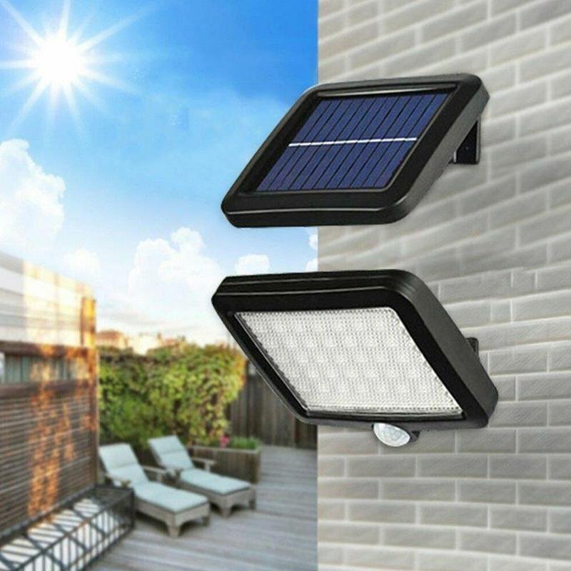 56 LED Solar Powered PIR Motion Sensor Solar Light Waterproof Outdoor Garden Security Wall Lamp Light