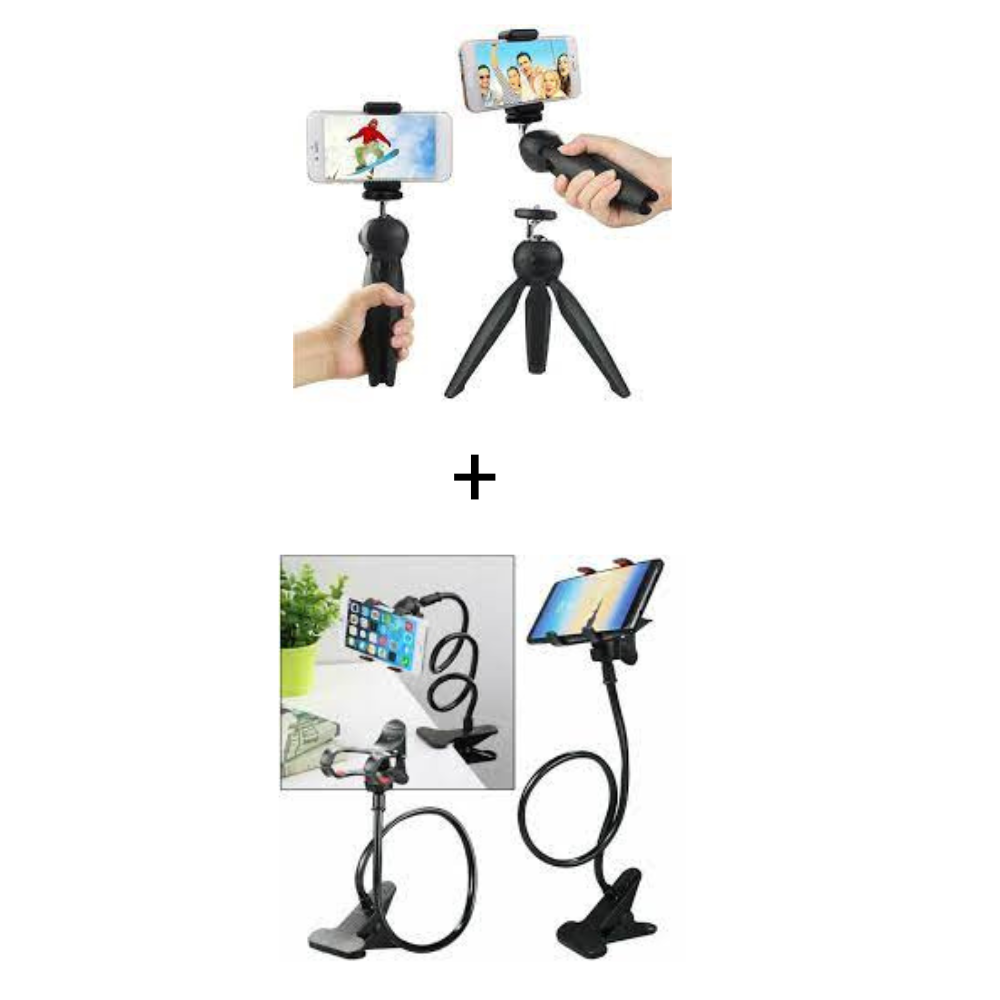 Super Combo deals Mini Tripod mobile stand and Flexible Mobile Stand