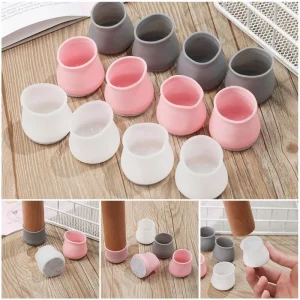 20 Pcs Silicone Anti-Slip Furniture Leg Protection Cover to Prevent Scratches, Reduce Noise, Anti-Slip | Furniture Leg Covers for Chair, Stool, Table |Multicolor| 20 PCS