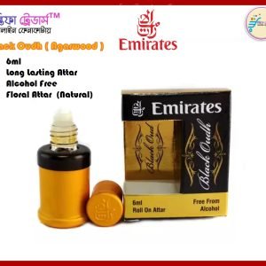 Emirates Black Oudh Floral Attar (Oud/Agarwood) 6 ml Roll on Perfume