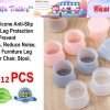 12 Pcs Silicone Anti-Slip Furniture Leg Protection Cover to Prevent Scratches, Reduce Noise, Anti-Slip | Furniture Leg Covers for Chair, Stool, Table |Multicolor| 12 PCS