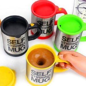 Coffee Mug Convenient Heat Resistant Electric Self Stirring Coffee Milk Mixing Cup for Office- Red, Black, Dark Green 400ml