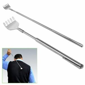 Anti Khujli Chulkani Telescopic Metal Back Scratcher Massage Stainless Steel Massager Extendable Pen Shape Body Massager-1pcs