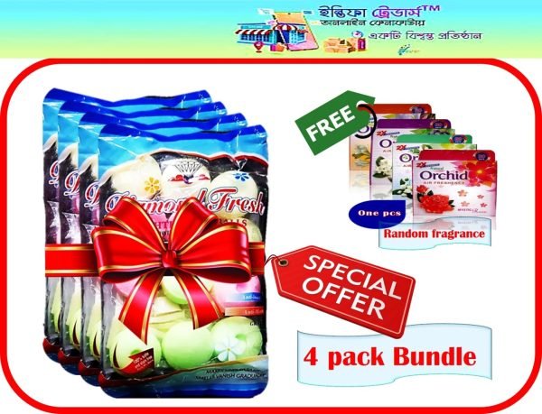 Inteefa Traders™ Toilet Freshener Cube Large Naphthalene Ball with Thread Bag For Hanging In Toilet Freshener, Packaging Size: 12 Cubes (Grade-1-200 gm) - air freshener-4 Bundle Pack Offer
