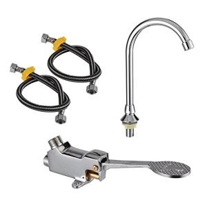 Hospital hands free control water tap brass taps pedal valve foot operated faucet
