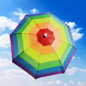 Umbrella Hat Windproof Fishing Head 12 pcs Wearing Sunshade Rain Gear Outdoor Folding Portable Umbrella Camping Beach Head Hats (Wholesale Price)