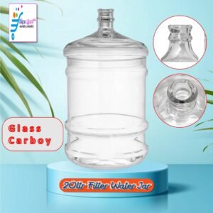 Water Dispenser Bottle Filters Drinking Water Bottle/Water Jar/Container/Can-for Home Office School Collage Hospital Multipurpose (Clear white transparent color - 20 Liters 5 Gallon-WholeSale (Pack of 10pcs)