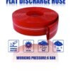 3 inches Red Heavy Duty Lay Flat Agricultural Mud Water Hose Irrigation Hose for Discharge or Backwash Water Transfer Applications, Reinforced PVC, 25'/50/100 feet Length