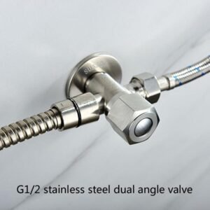 Angle valve two way 1/2 inch both side-Two in angle valve-304 stainless steel angle valve