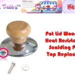 Pot Lid Wood Knob Heat Resistant Anti Scalding Pot Lid Top Replacement