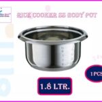 Stainless Steel Cookware Household Rice Cooker Inner Pot Professional Rice Cooker Pot Electric Cooker Accessory Rice Cooker Stainless Steel Inner Pot-1.8ltr