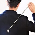 Extendable stainless steel telescopic metal back scratcher and body massager