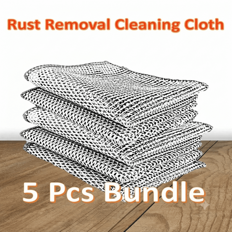 5 Pcs Magic Wire Rust Removal Cleaning Cloth for Kitchen
