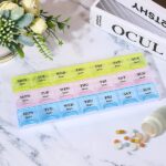 Plastic medicine box 7 days a week 21 grid 7 days medicine box 7 color travel classification compartment medicine box Health Care small medicine box