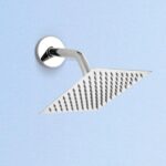 Rain Shower | Made of SS | 8 inches Square Design | Mirror-like Chrome Polish Finish | Wider Head for Better Reach | With Wall Mounted ArmUltra-Thin Overhead Rain Shower for Bathroom | Made of SS | 8 inches Square Design | Mirror-like Chrome Polish Finish | Wider Head for Better Reach | Wall Mounted 6-inch Arm