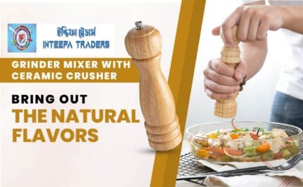 Mini/Small Pepper Grinder Crusher Mill Hand Wooden Big/Small Thumb Press Set Machine with Stylish Design for Grinding Salt and Black Pepper