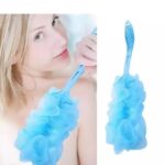 Plastic Long Handle Bath Body Brush Sponge Nylon Mesh Scrubber Shower Pouf for Men and Women (35 gm, Color May Vary)
