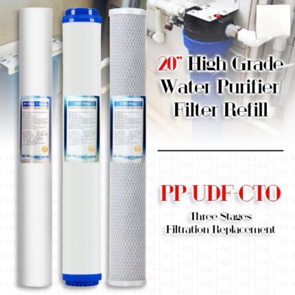 Premium Quality 20 inch UDF, CTO, PP Filter Cartridge Set