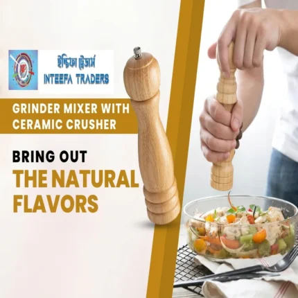 Wooden Mini Pepper Grinder Crusher Mill | Hand Spice & Black Pepper Mill Big– Inteefa Traders