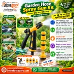 Garden Hose Spray Gun Kit with 3 Connectors