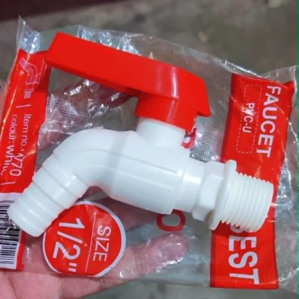 ১/২ ইঞ্চি PVC প্লাস্টিক ওয়াটার ট্যাপ Ivory নোজেল বিব কক গার্ডেন বেসিন