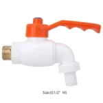 1/2" Faucet PVC & Brass Nozzle Tap with male threads Suitable for Washing Machine Inlet Hose Pipe | Outside Garden Watering, Car Washing, Public Places, Home Mop Sink, Laundry Water Pools with Water